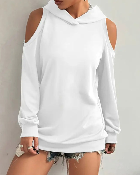 Überdie-Schulter-Hoodie Or Schulterfreier Hoodie Mit Kapuze