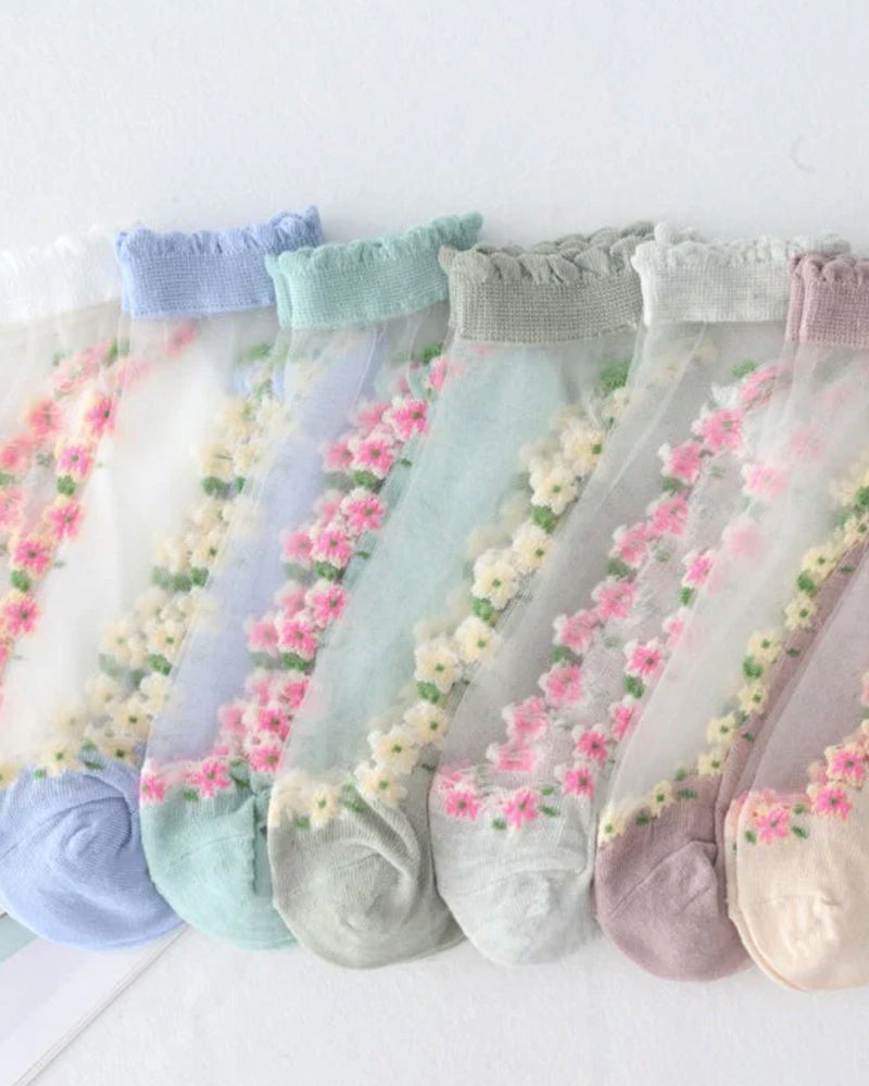 Sommer Blumig Atmungsaktive Socken