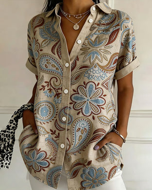 Hemd Paisley Muster Revers