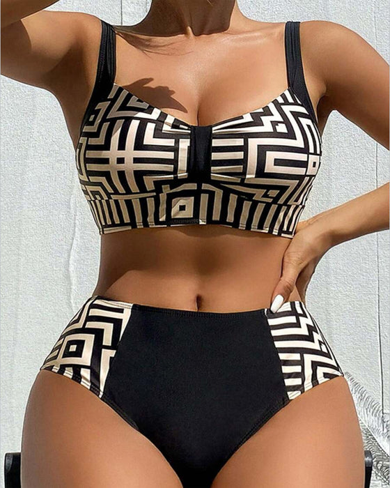 Bikini zwei-teilig bedruckt stilvoll