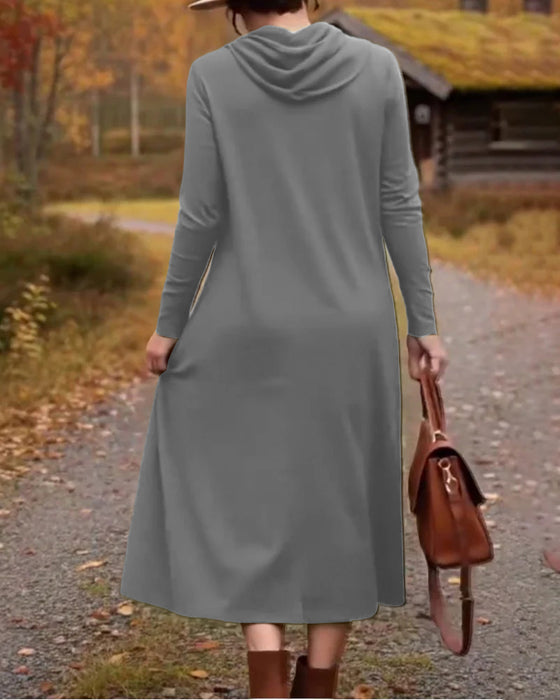 Kleid lässig einfache einfarbige Tasche