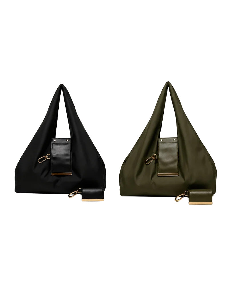 Verwandelbare Charm-Tasche – Stilvolle Vegane Leder Tote & Schlüsselanhänger-Charm