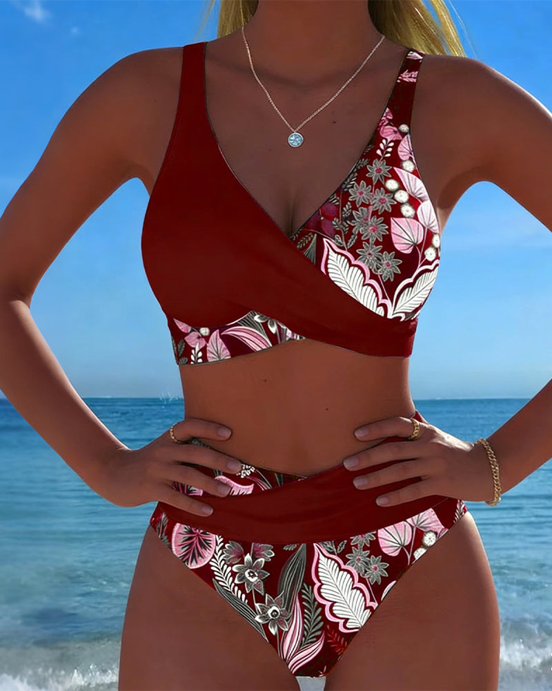 Bikini Kontrastfarbe Mode Blume