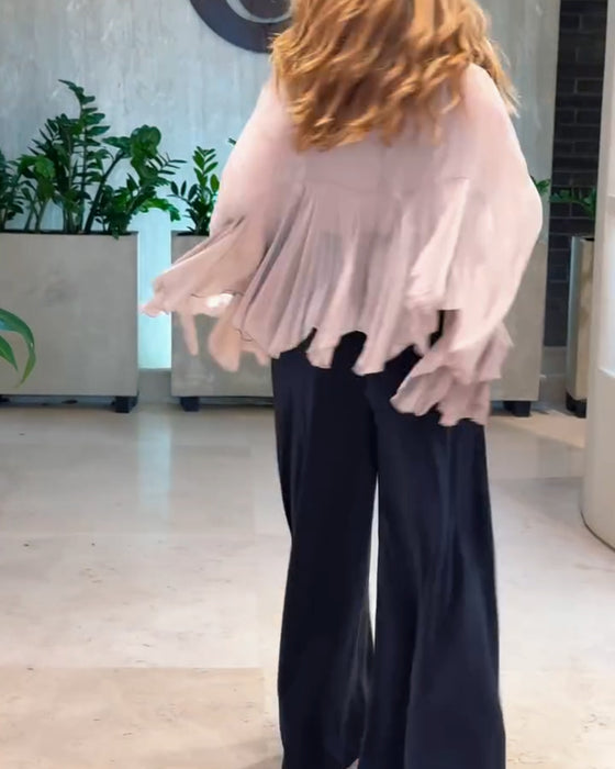 Bluse mit stilvollem, einfarbigem Design