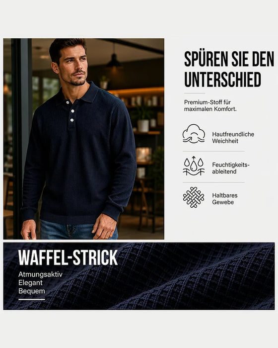 Top Herren Einfarbig Reverskragen