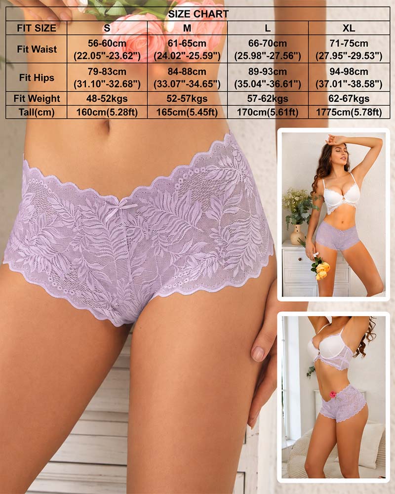 Damen 8er-Pack Sexy V-Bund Spitzen-Po-String