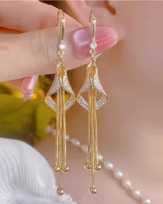 ✨ Ohrringe Elegant Diamantförmige Fransen 💎