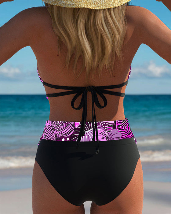 Bikini Sexy Neckholder Bh Bedruckt