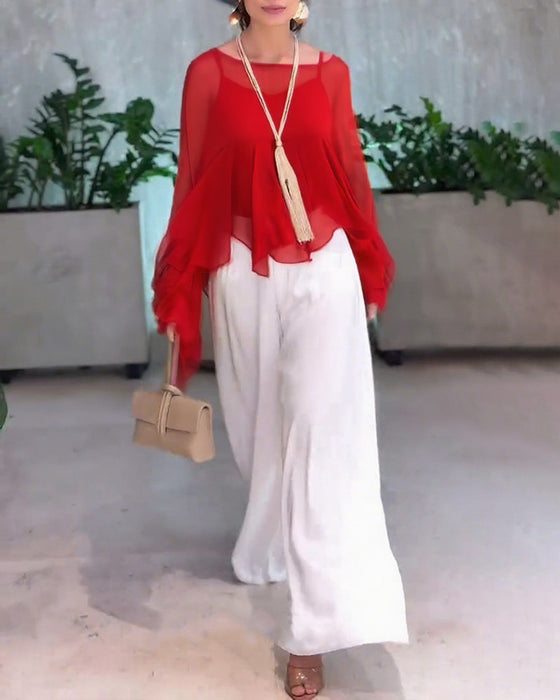 Bluse mit stilvollem, einfarbigem Design