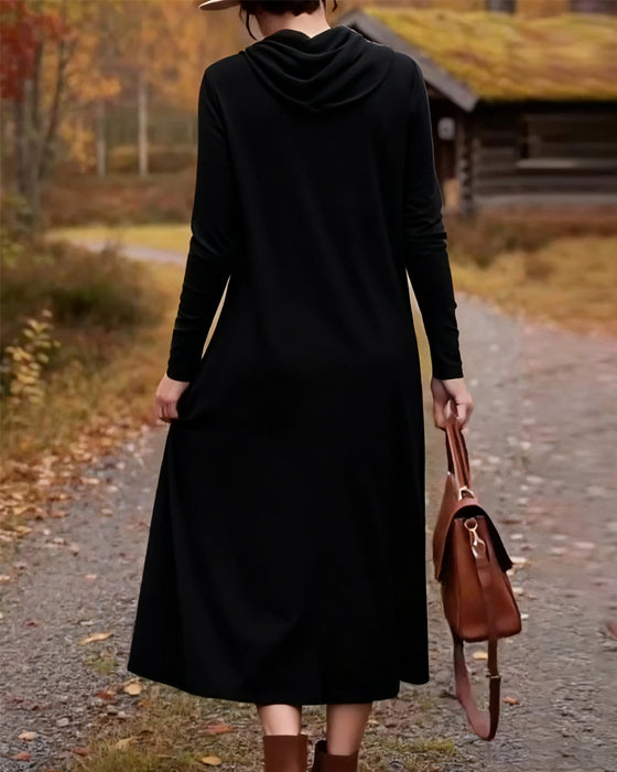Kleid lässig einfache einfarbige Tasche