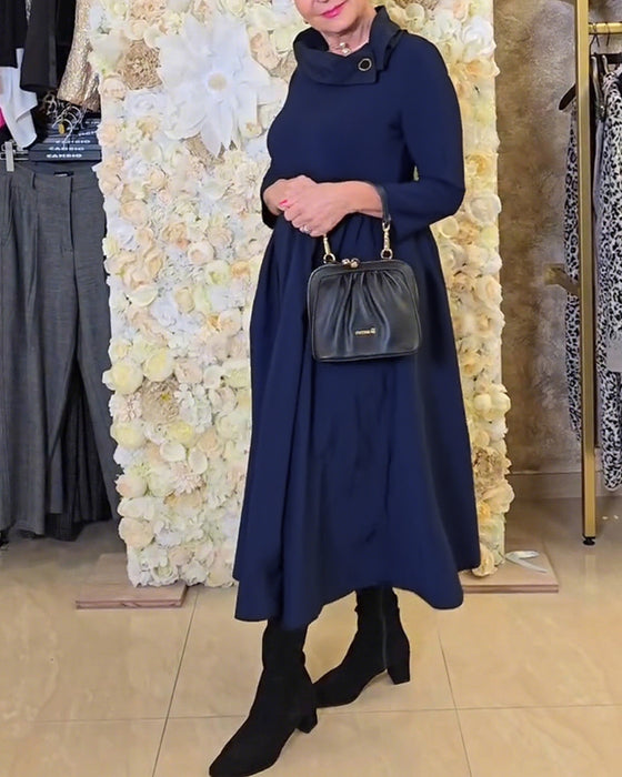 Kleid Modisch Street Uni A-Linie