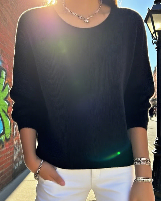 Pullover Uni Rundhals Drop Shoulder
