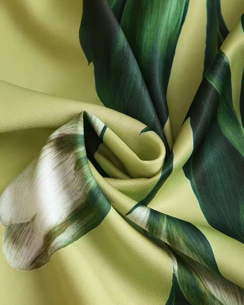 Bluse Revers gerade Schulter bedruckt