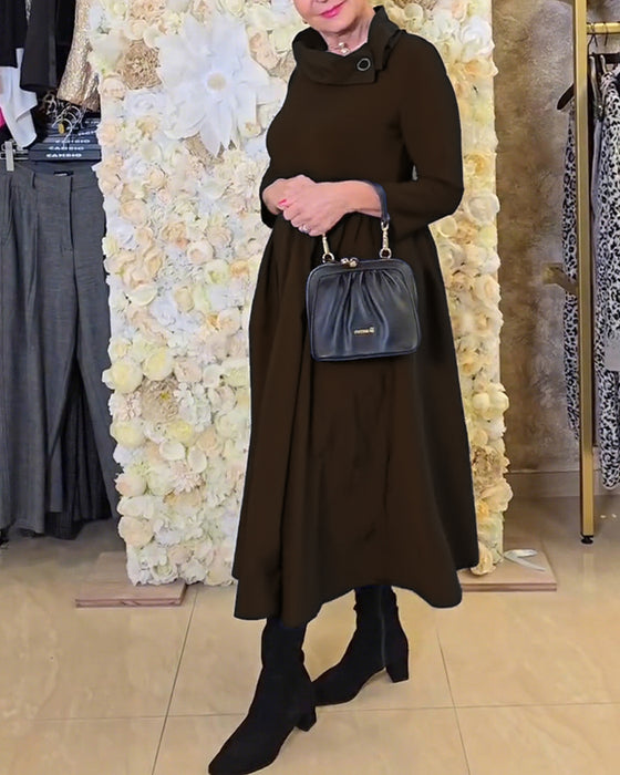 Kleid Modisch Street Uni A-Linie