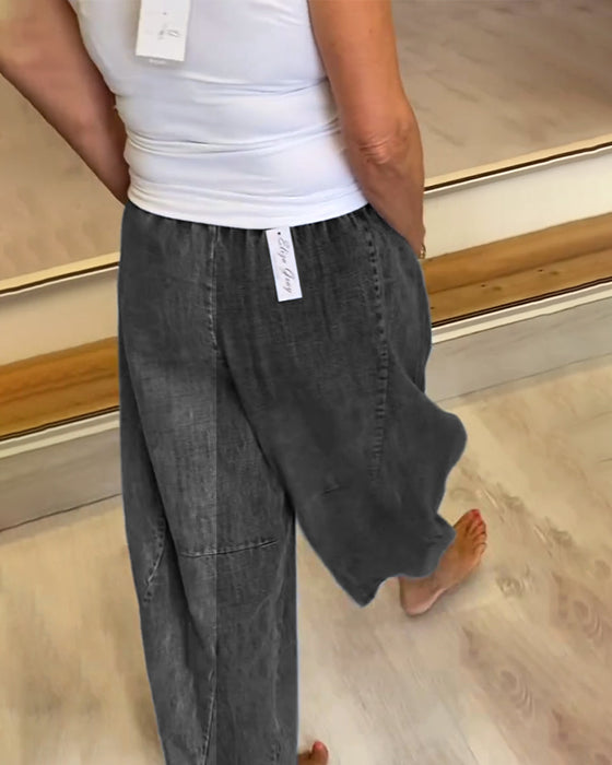 Jeans mit elastischem Bund im lässigen Stil