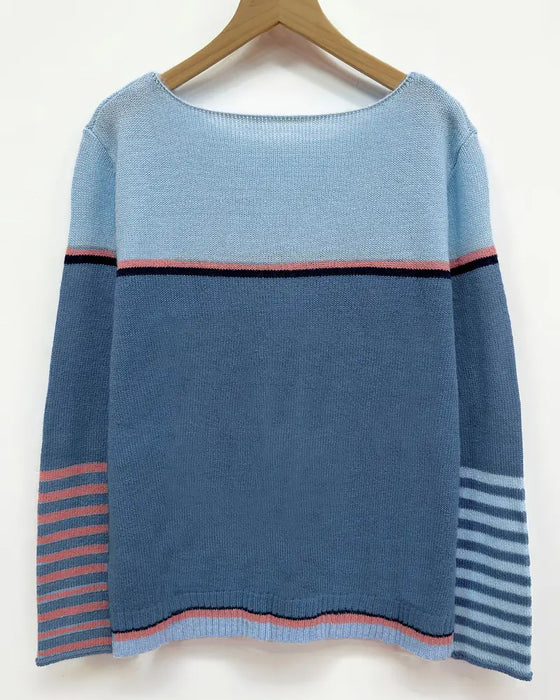 Pullover Casual Colorblock Gestreift