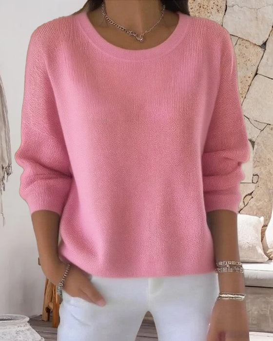 Pullover Uni Rundhals Drop Shoulder
