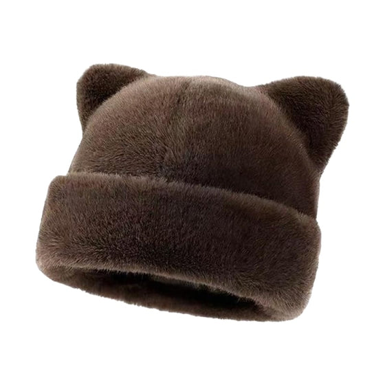 Hut Leopardenprint Plüsch Katzenohr