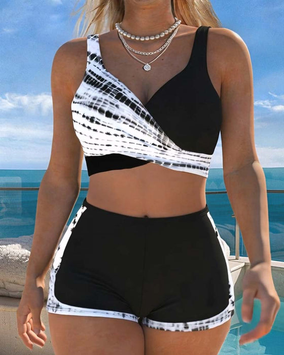 Bikini Kreuz Druck Boxershorts