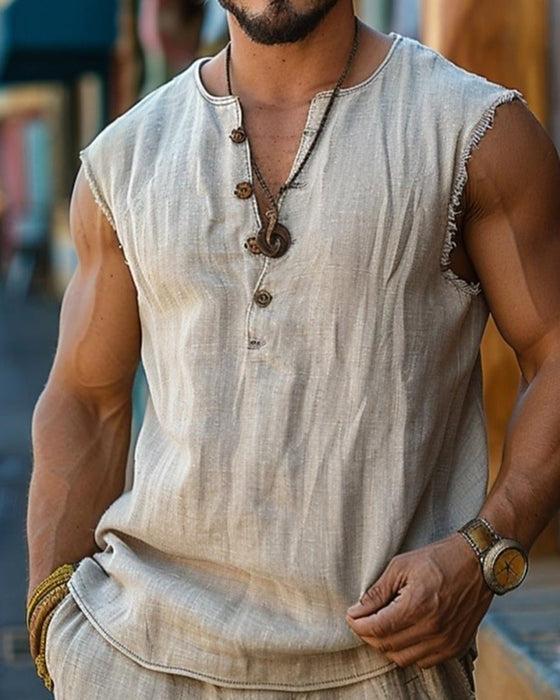 Tanktop Herren Lässig Einfarbig