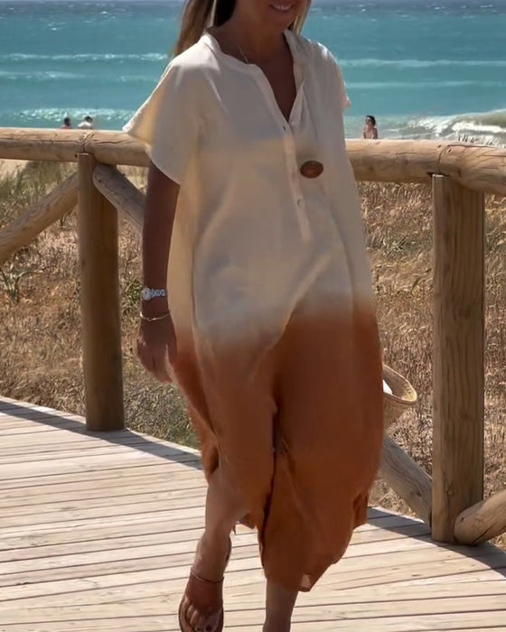 Kleid Verlauf Hemd Stil Gerade