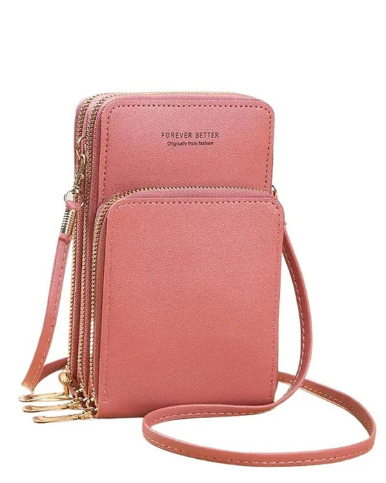 Unifarbene Mode Crossbody Telefon Tasche