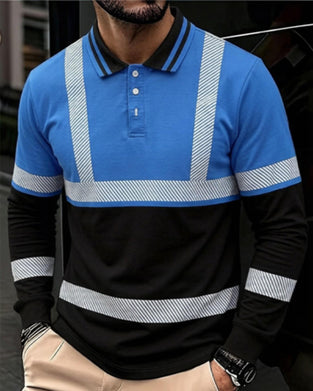 Hemd Farbblock Gestreift Langarm