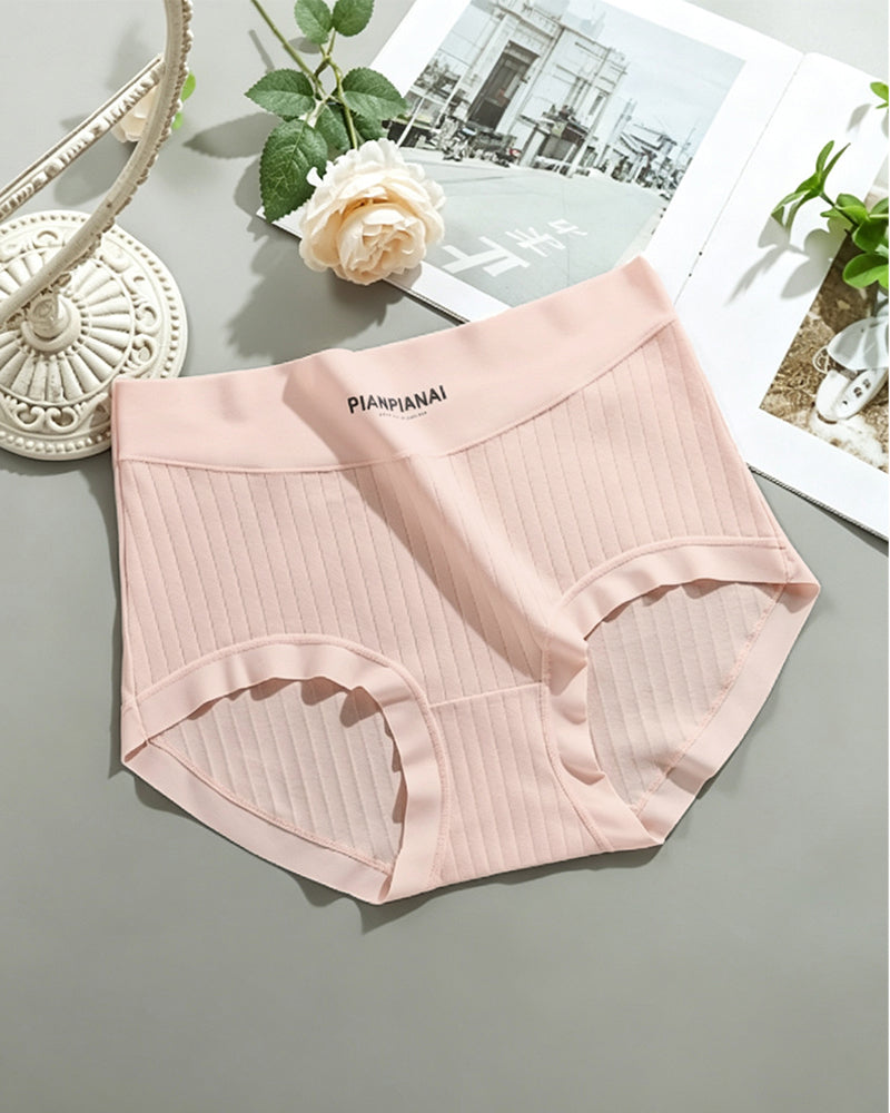 Slips Solid Farbe Hohe Taille