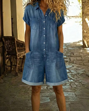 Overall Kurz Ärmel Denim