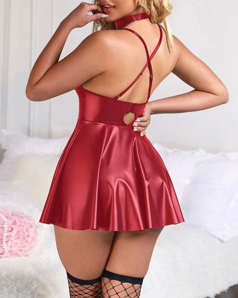 Sexiges Schlafkleid Mit Spaghetti‑Trägern
