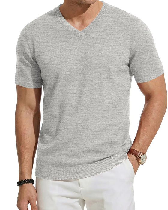 Pullover Mini V-Ausschnitt Lässig Einfarbig