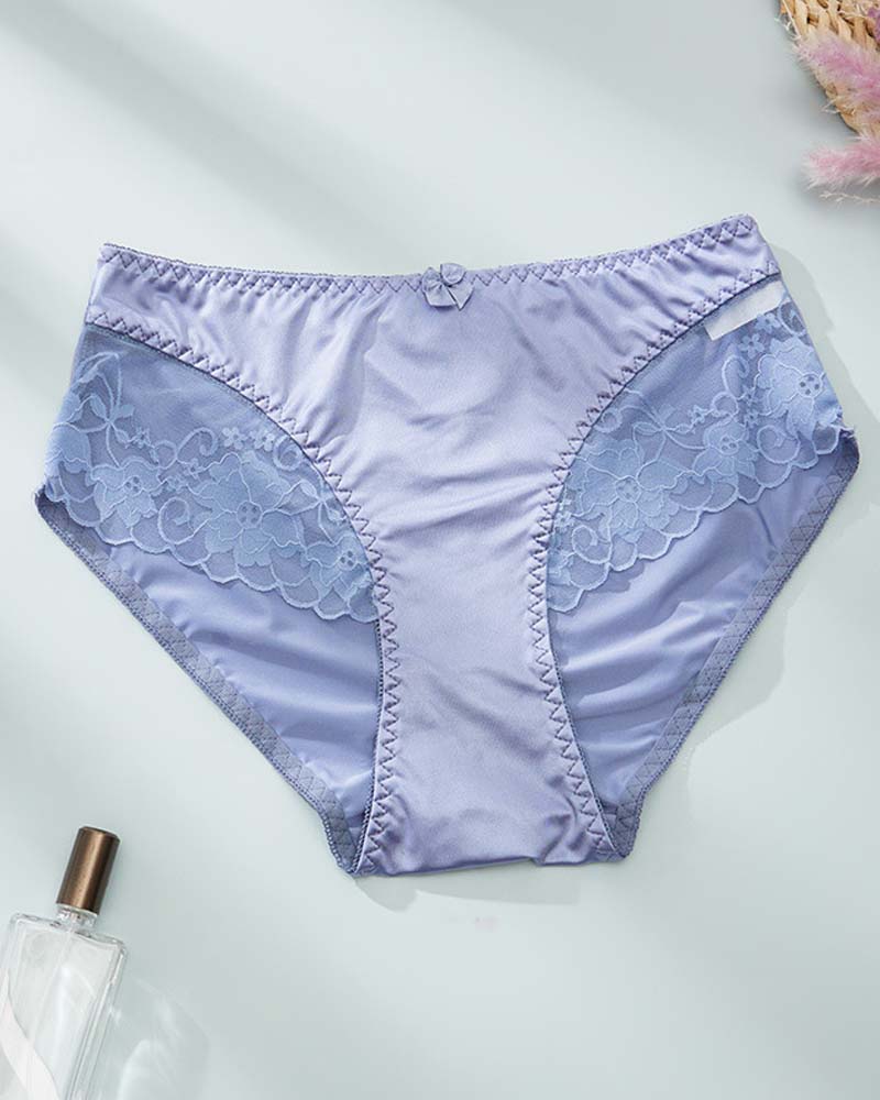 Unterhose Damen Elegant Satin Spitze