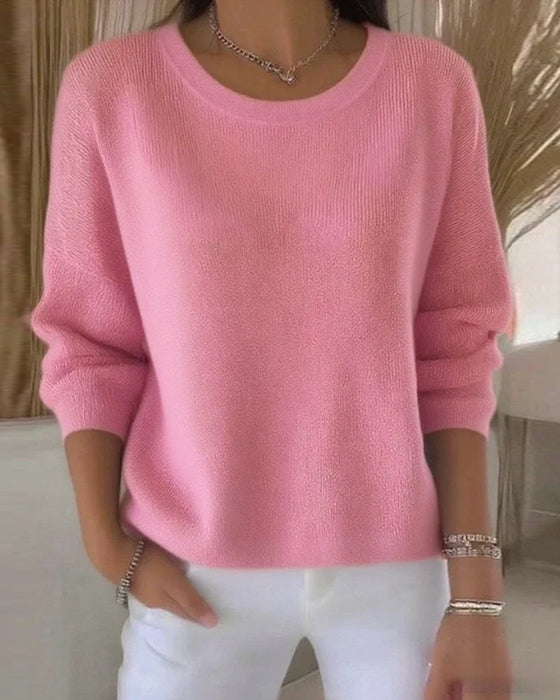 Pullover Uni Rundhals Drop Shoulder