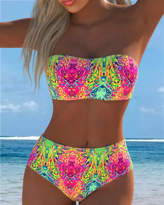 Bikini Bandeau Bedruckt