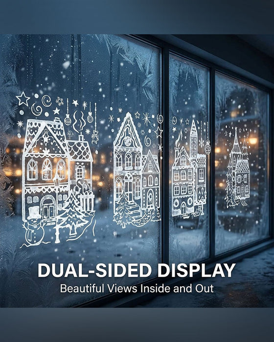 Weihnachtsdorf Fensteraufkleber