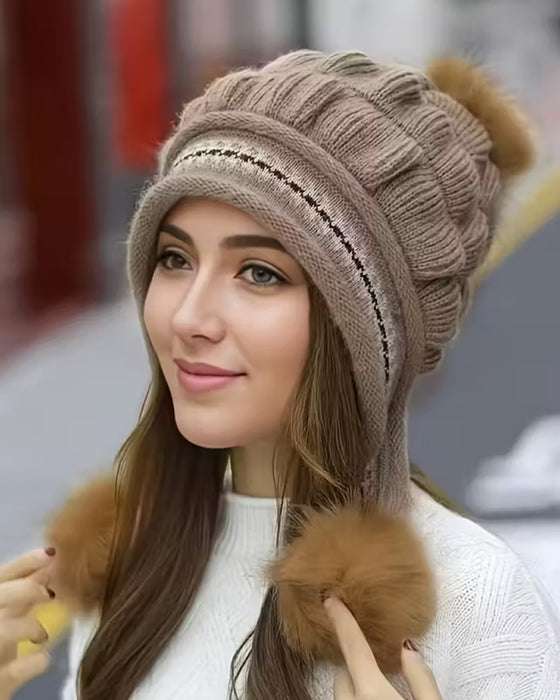 Fantasy-Fleece-Beanie Mit Ohrenklappen