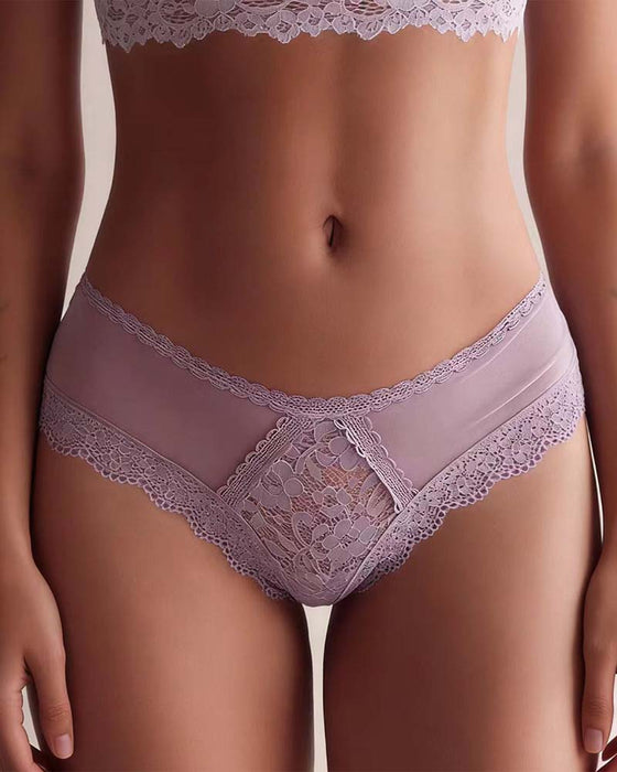 Damen Spitzen-Slips Baumwolle Weich Bequem Atmungsaktive Unterwäsche