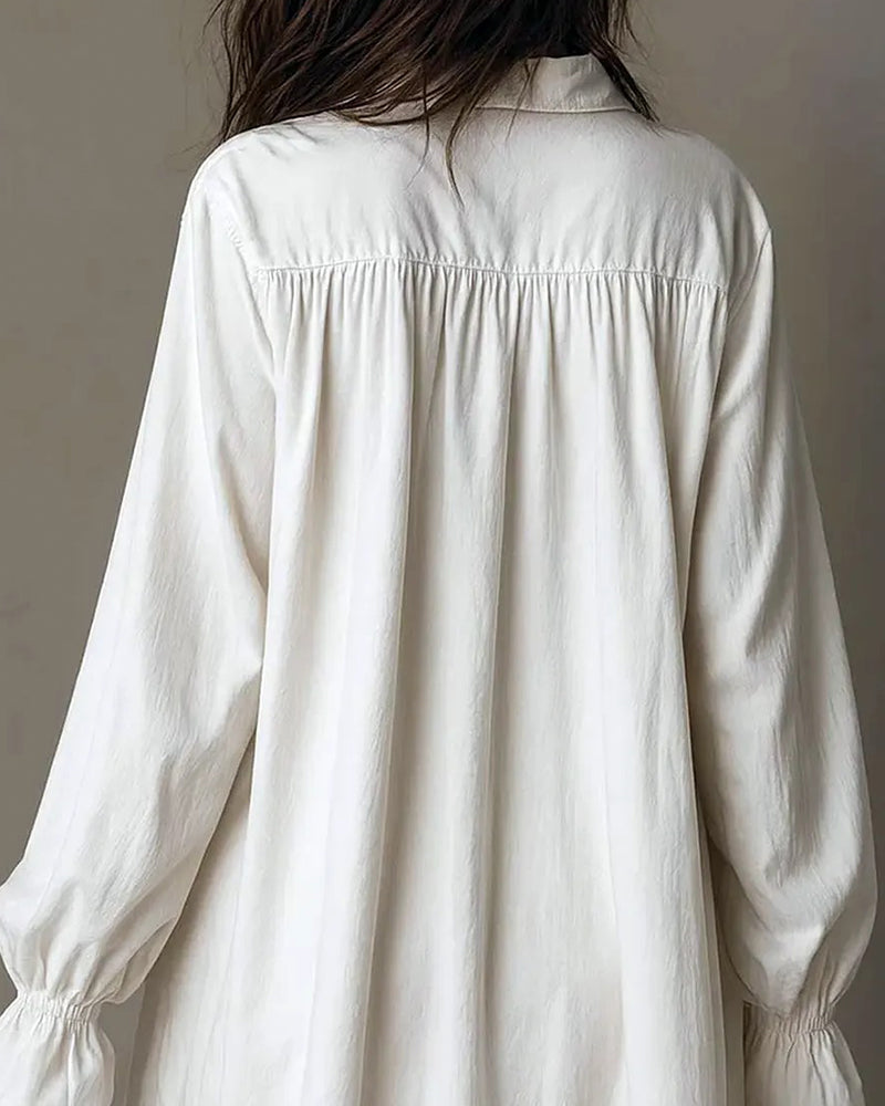 Kleid Mit Spitzeneinsätzen Und Puffärmeln