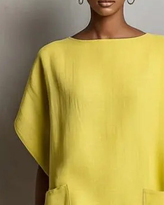 Kleid Rundhals Shift