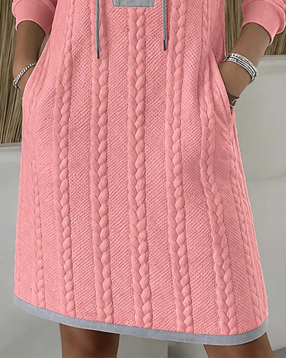 Kleid Binden Mode Farbblock