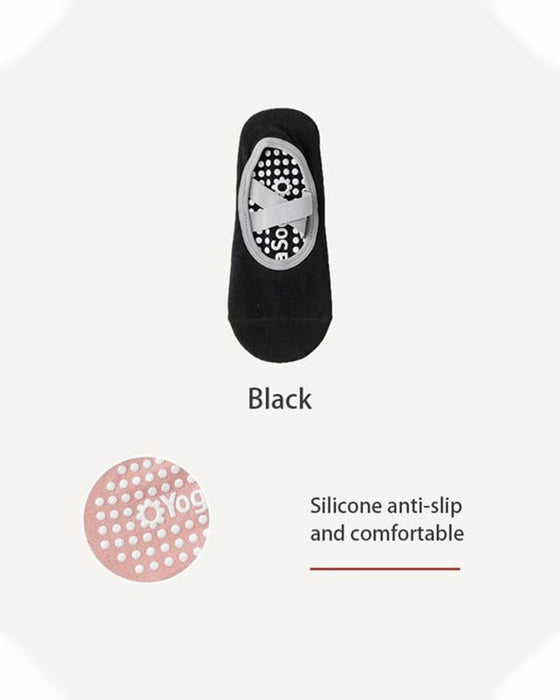 Damen-Fußie-Socken für Pilates & Workout – Rutschfeste Silikongriffe, atmungsaktiv & feuchtigkeitsableitend (Yoga/Tanz/Indoor-Aktivitäten)