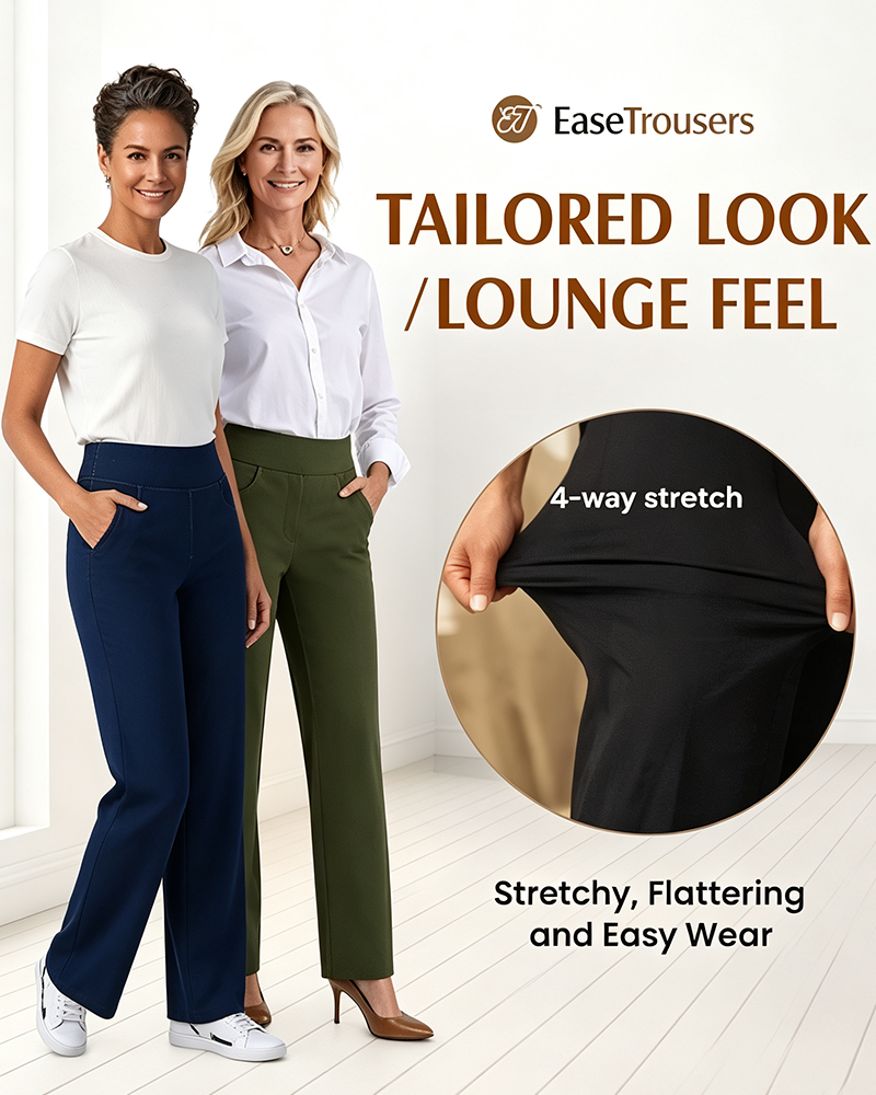 Hose Damen High Waist Stretch Casual Yoga Weites Bein