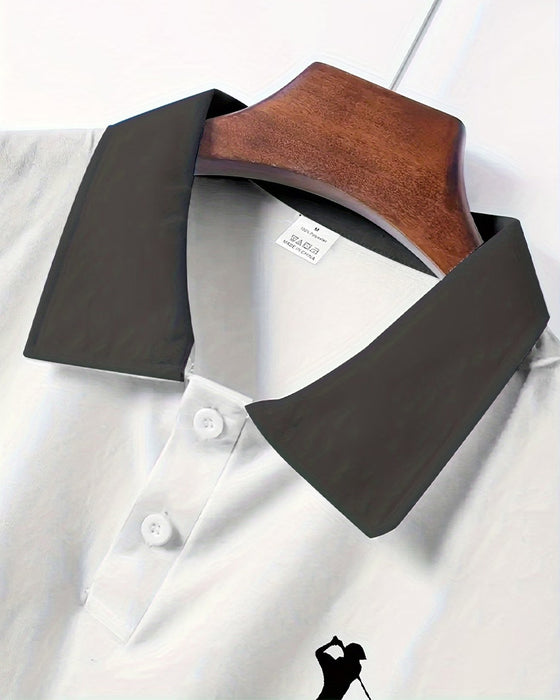 Herren T-Shirt Lässig Mit Revers