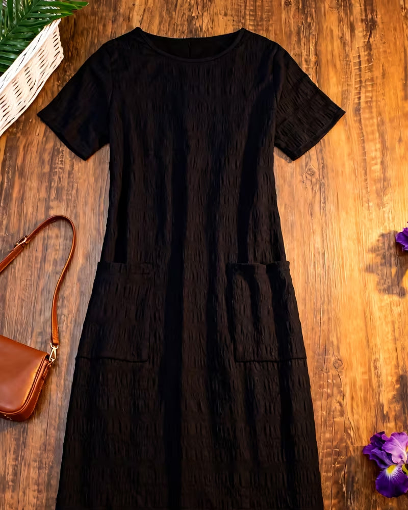 Kleid Strukturiert Tasche