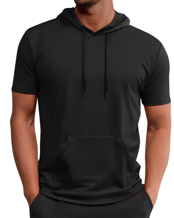 T-Shirt Kapuze Schnell Trocknen Kurzarm