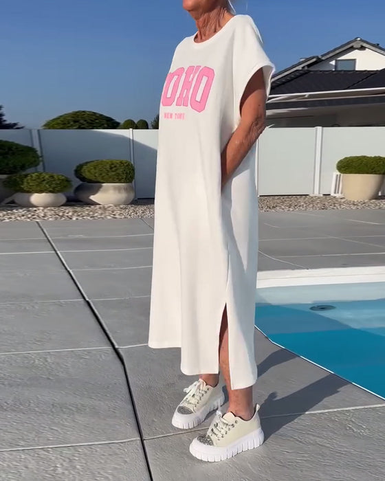 Kleid Mode Weit Schlitz