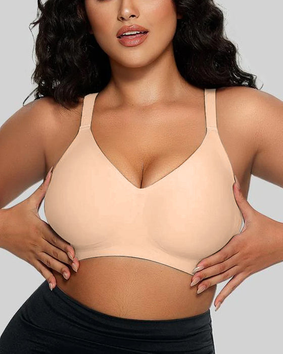 BH Damen Bequem Nahtlos Vollschale Cremig Weich