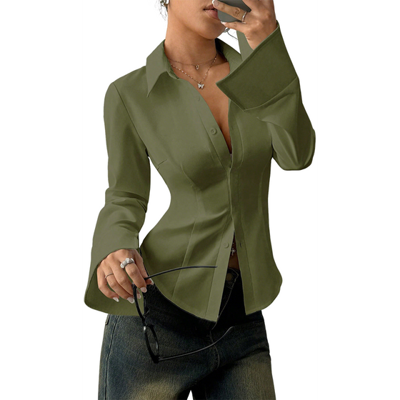 Damen Eleganter Slim-Fit Hemd