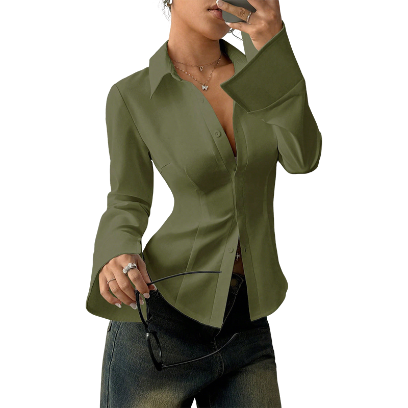 Damen Eleganter Slim-Fit Hemd