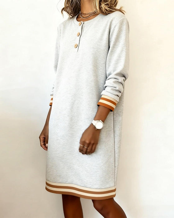 Kleid Kontrastfarbe Mode